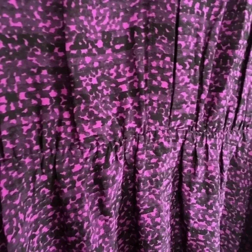 Rebecca Taylor Purple and Black Silk Dress